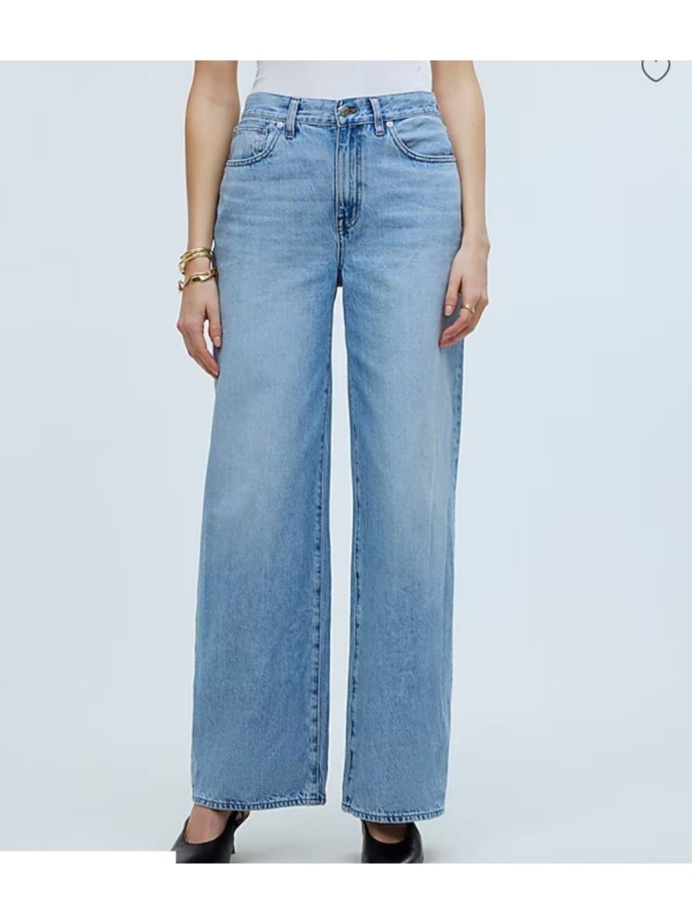 Madewell Superwide-Leg Jeans in Ahern Wash Blue Women's Size 28 New Without Tag!